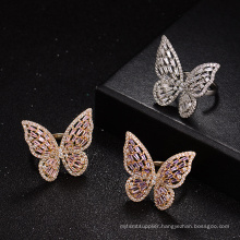 Butterfly Rings New Fashion Brass Jewelry Butterfly Ring for Women